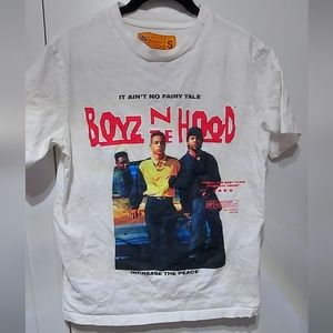 Boys N The Hood: White T Shirt - Size Small